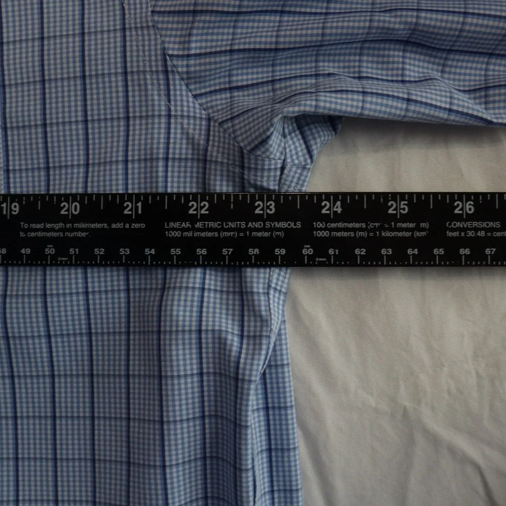 Brooks Brothers Shirt Mens Medium Non-Iron Button Down Blue‎ Plaid Long Sleeve